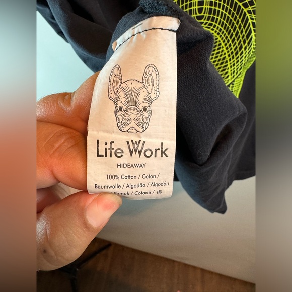 Lifework Big Radog Black /Green T Shirt Size Medium Crew Neck Short Sleeve - Picture 15 of 16
